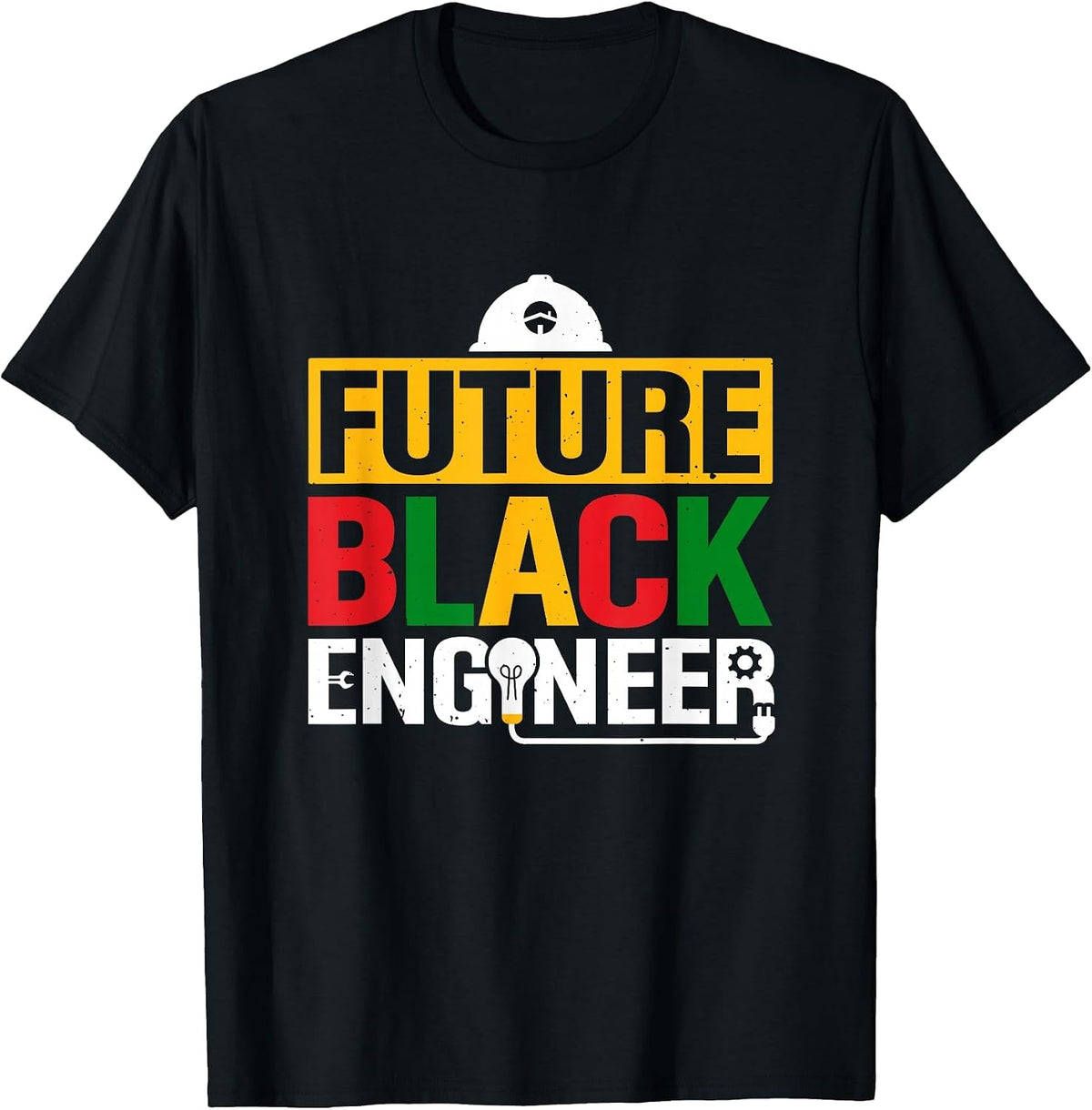 Future Black Engineer African American Engineering Student T-Shirt - Black