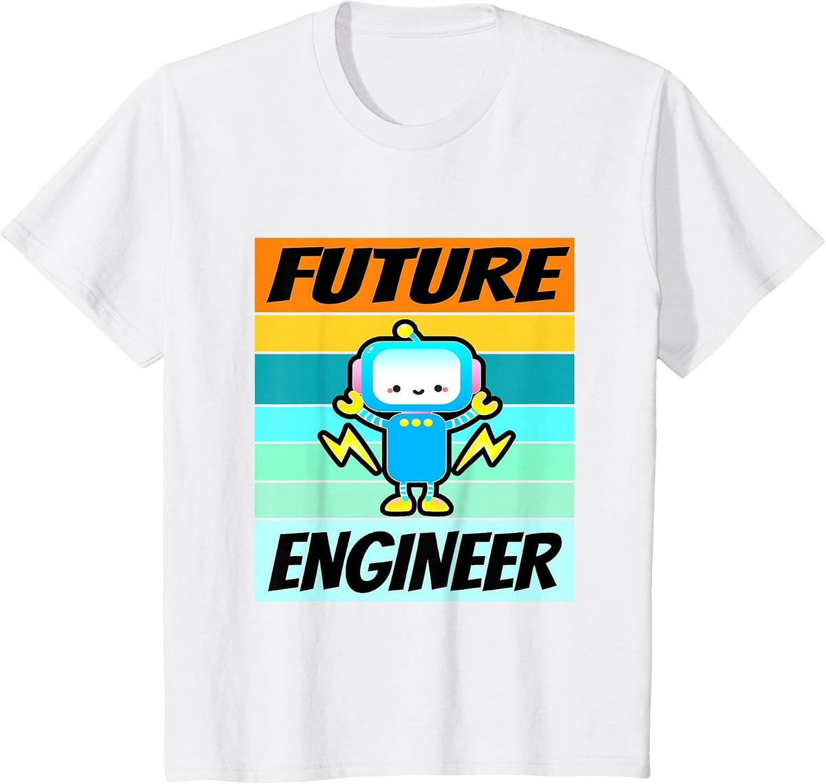 Future Engineer Shirt Boys Girls Software Engineering Kids T-Shirt - White