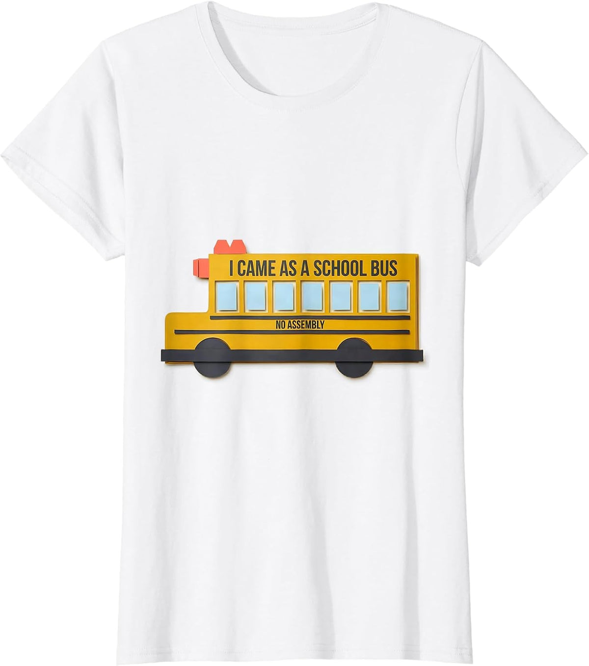 I Came As A School Bus No Assembly Funny Halloween Costume T-Shirt - White