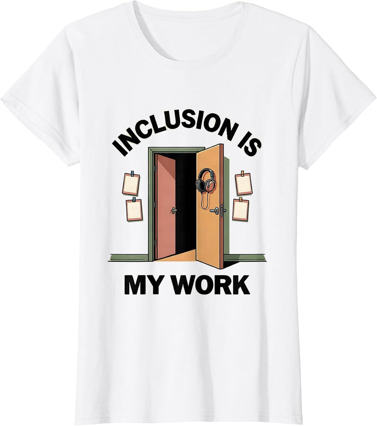 Women's Inclusion Is My Work Special Education Teacher Autism T-Shirt - White