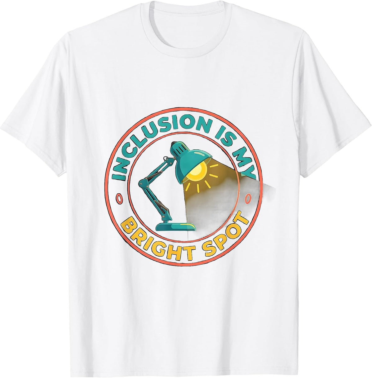 Men's Inclusion Is My Bright Spot Special Education Teacher Autism T-Shirt - White