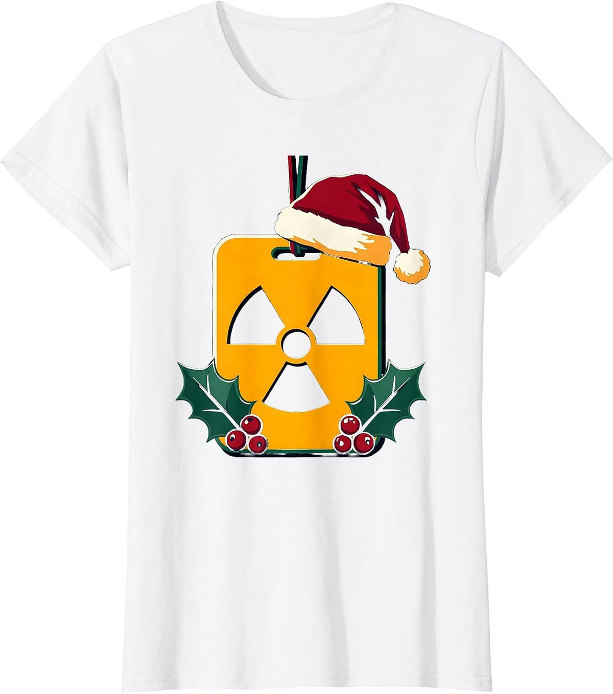 Radiation Dosimeter Ornament Christmas Radiology Tech Humor T-Shirt - White