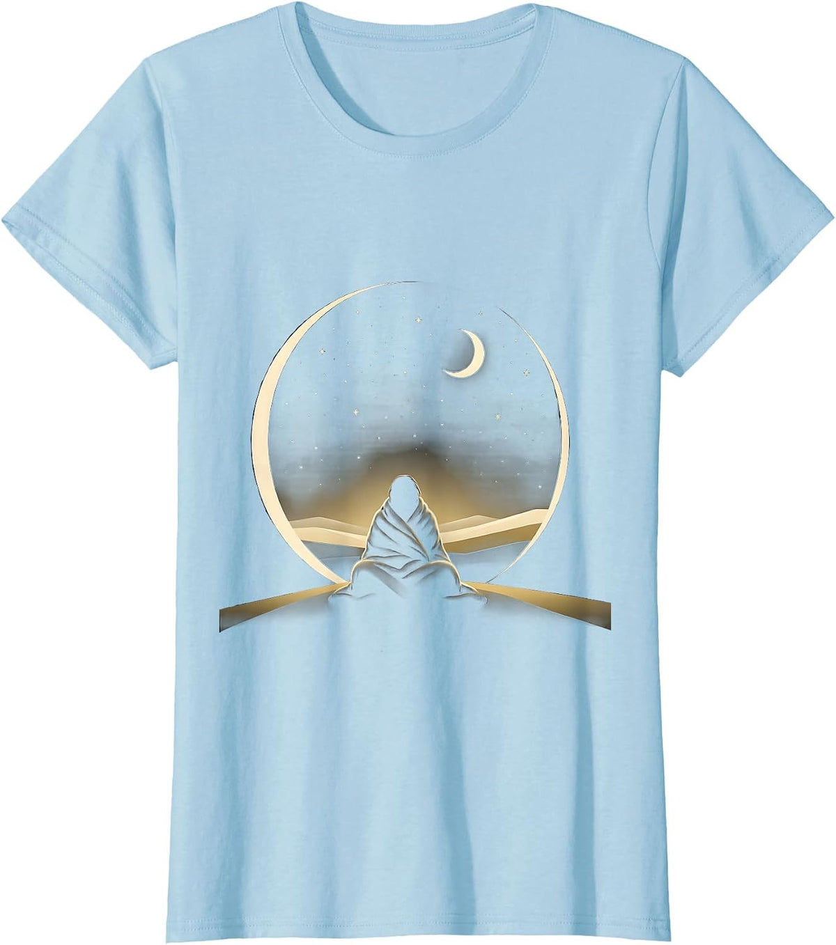 Women's Suicide Prevention Awareness Starry Night Blanket T-Shirt - Baby Blue