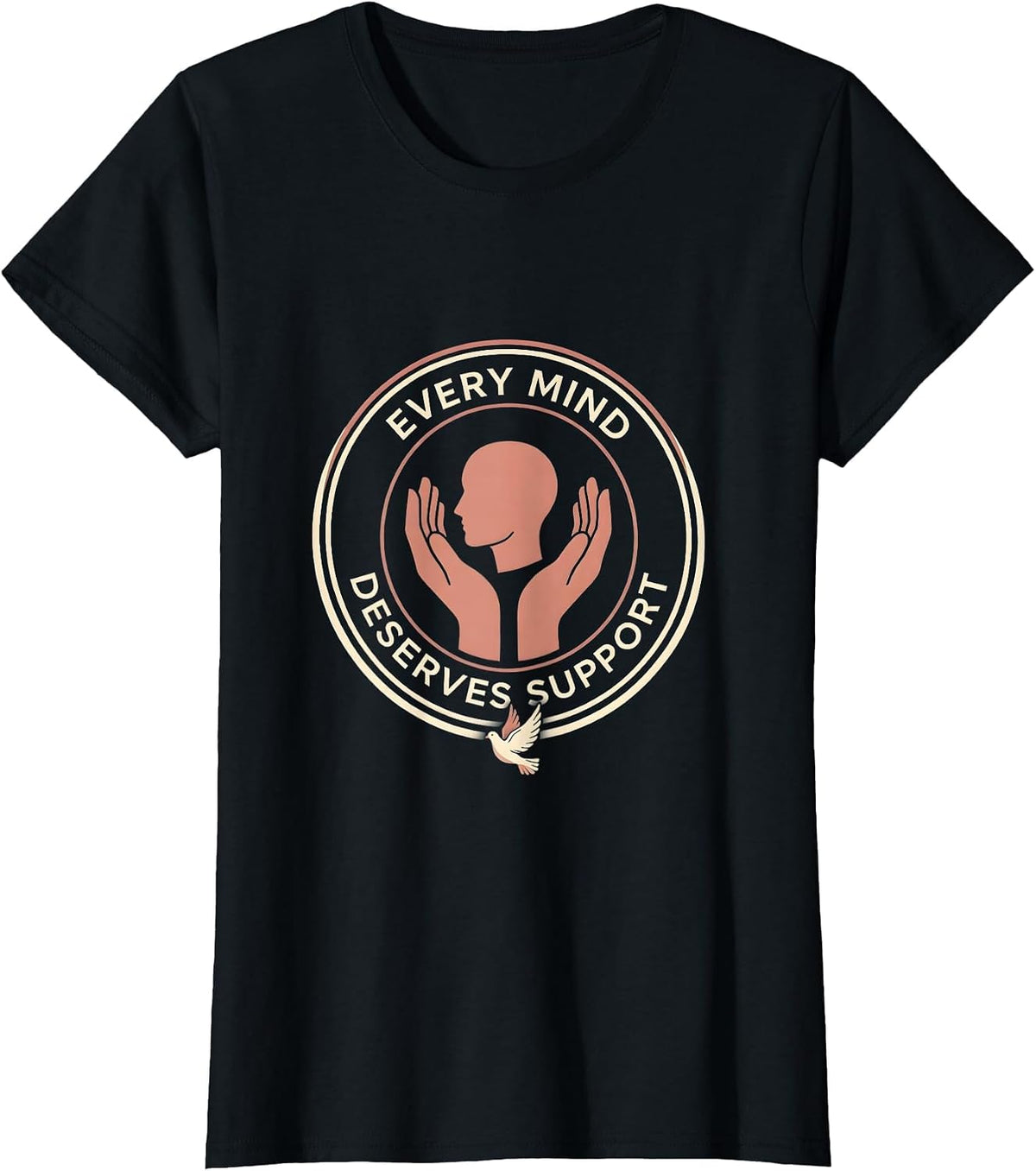 Every Mind Deserves Support School Psychologist T-Shirt - Black
