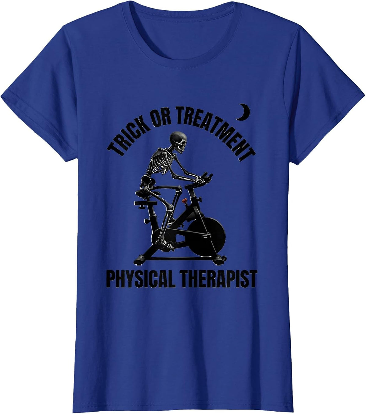 Women's Trick Or Treatment Physical Therapist Halloween PT T-Shirt - Royal Blue