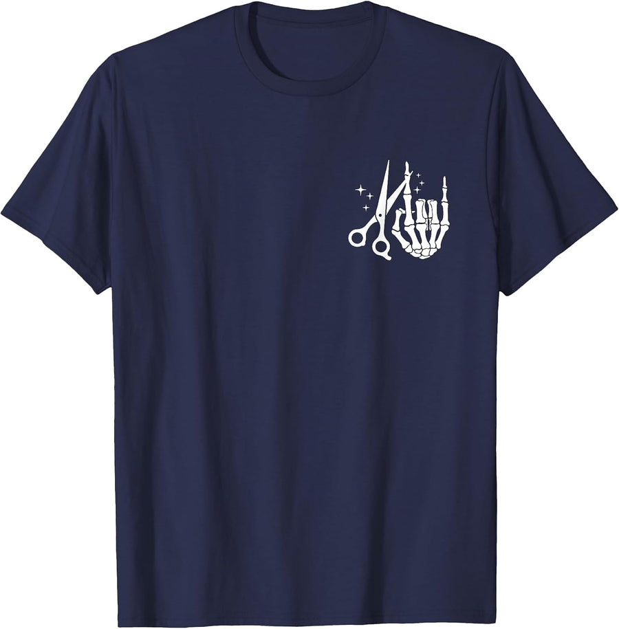 Somebody's Bomb Ass Hairstylist Groovy Hair Stylist (2 Side) T-Shirt - Navy Blue