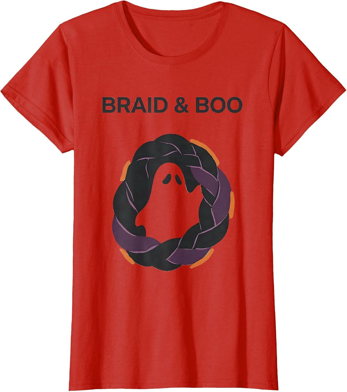 Braid & Boo Editorial Conceptual Halloween Skeleton T-Shirt - Red
