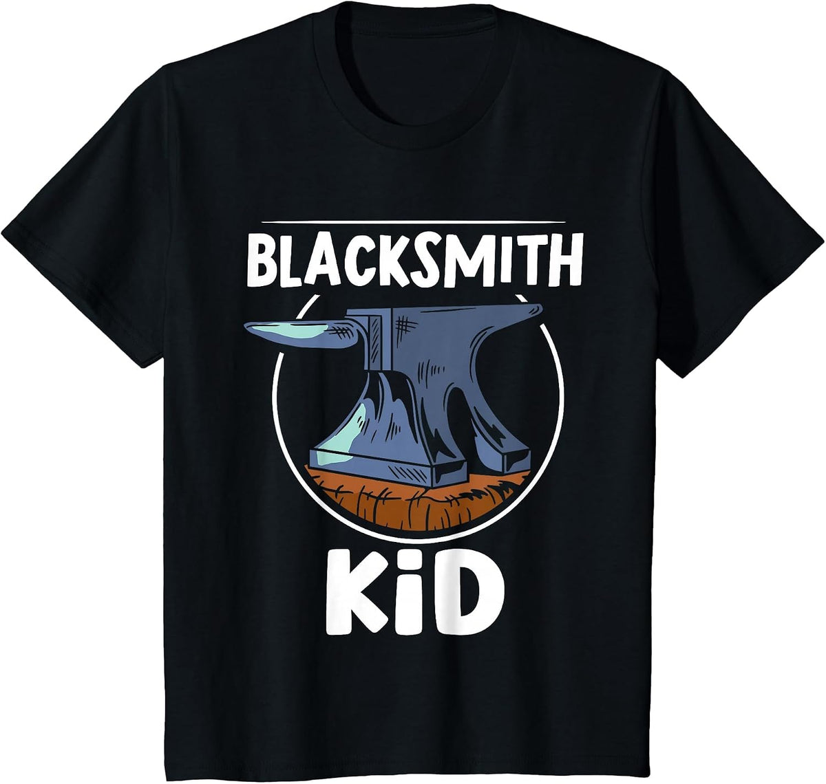 Blacksmith Kid Blacksmithing Job T-Shirt - Black