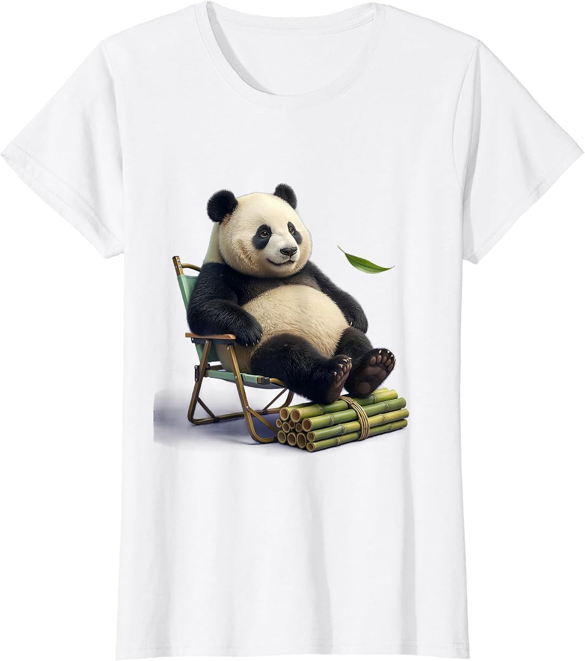 Panda Lounging Cute Kawaii Animal Lover Gift T-Shirt - White
