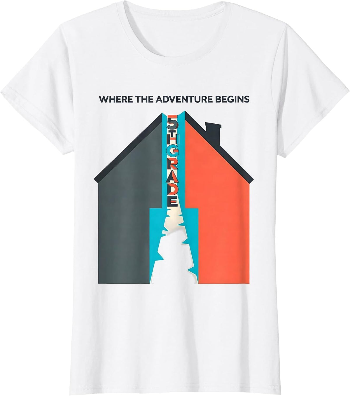 Where The Adventure Begins 5th Grade Teacher Back To School T-Shirt - White
