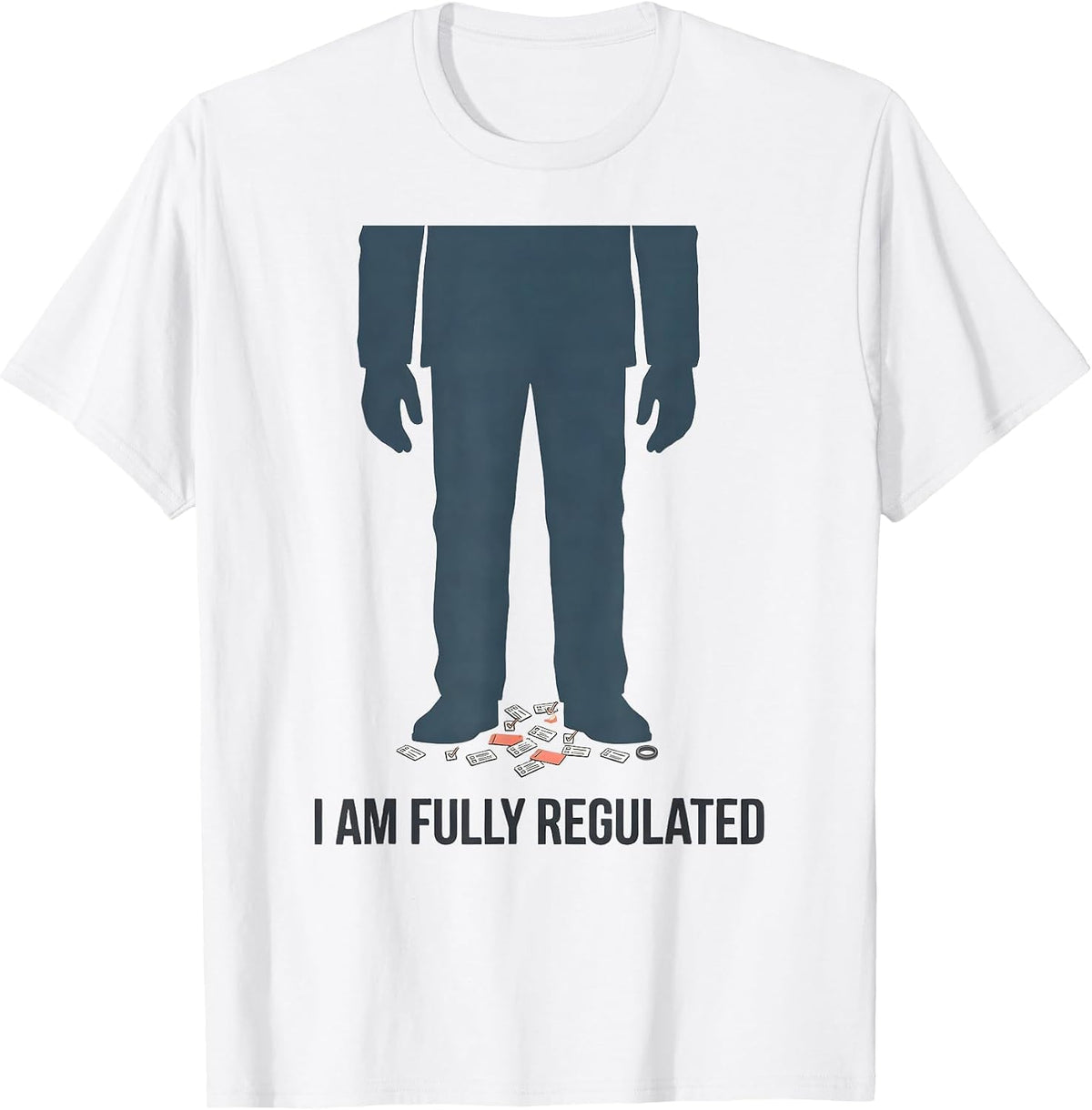 Men's I Am Fully Regulated Funny Special Education Teacher SPED T-Shirt - White