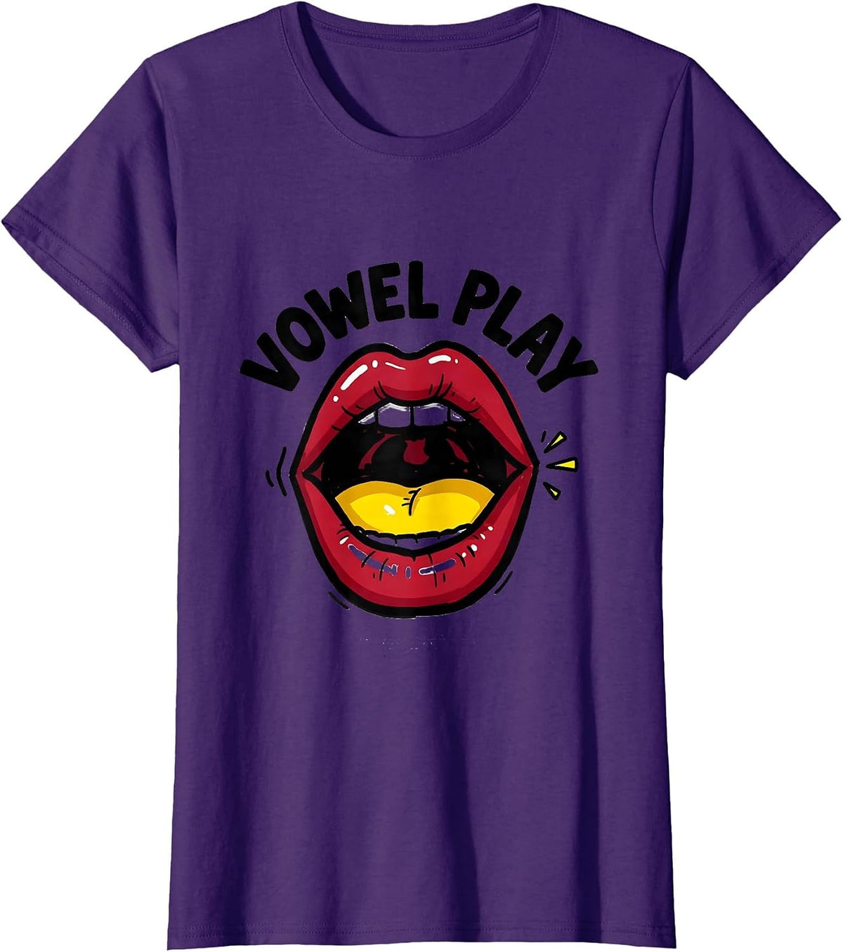 Women's Vowel Play Cute Speech Language Pathologist SLP Professional T-Shirt - Purple