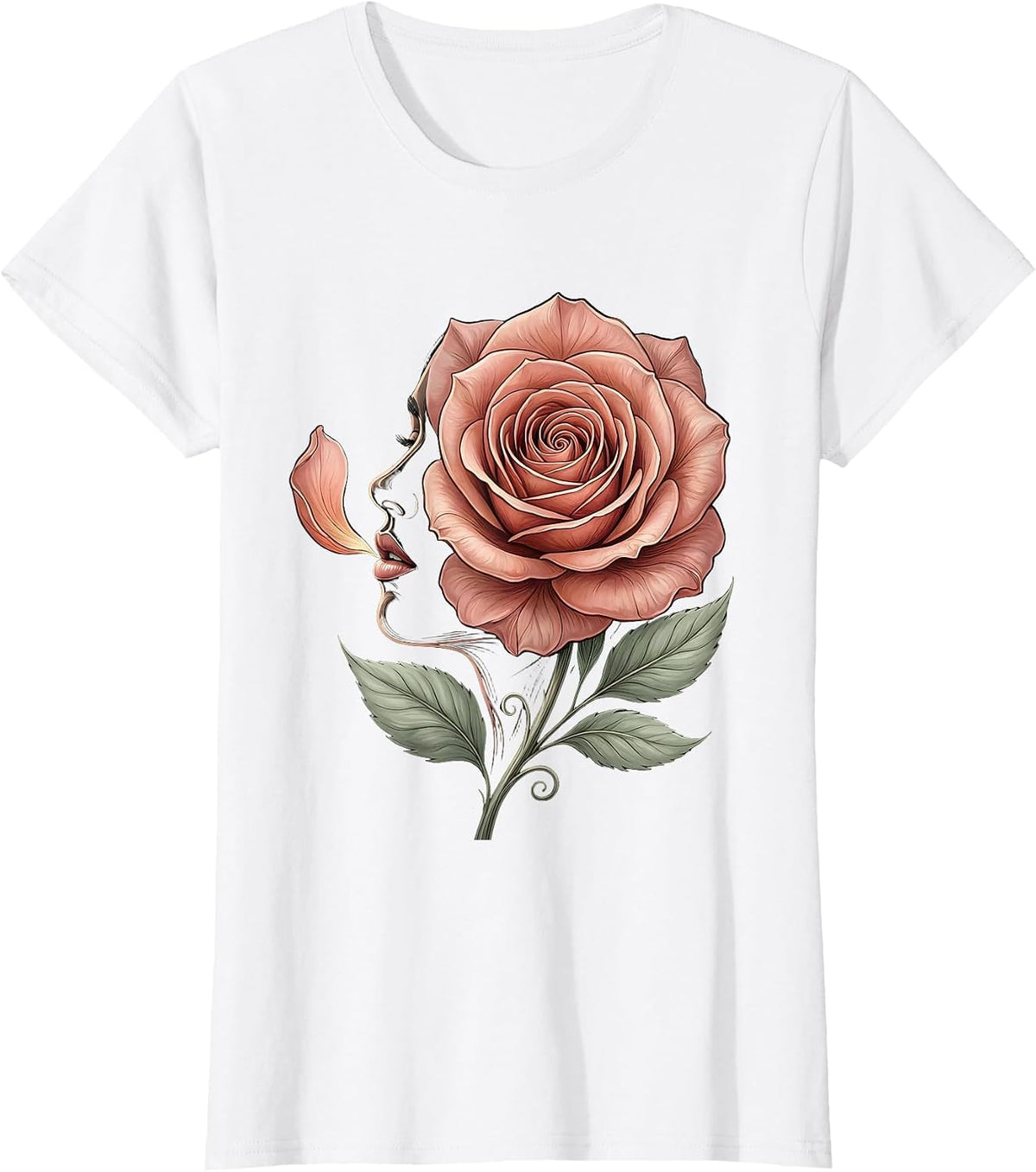 Speech Therapist Whispering Rose Graphic Design T-Shirt - White