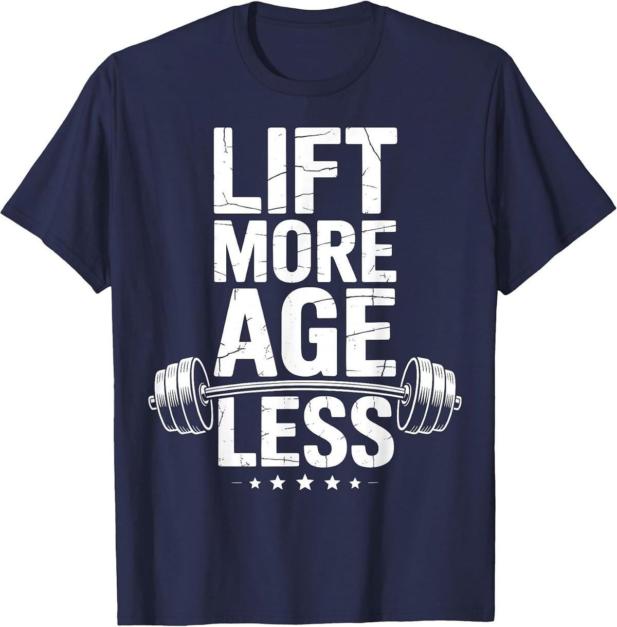 Lift More Age Less T-Shirt - Navy Blue