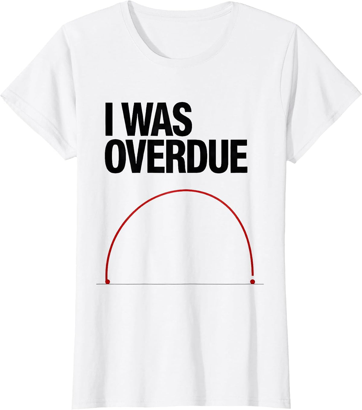 I Was Overdue Funny Physics Joke Science Enthusiast T-Shirt - White
