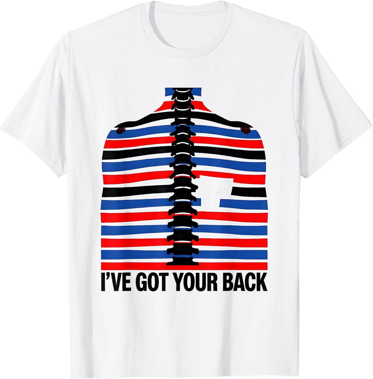 I've Got Your Back Geometric Chiropractor Physical Therapist T-Shirt - White