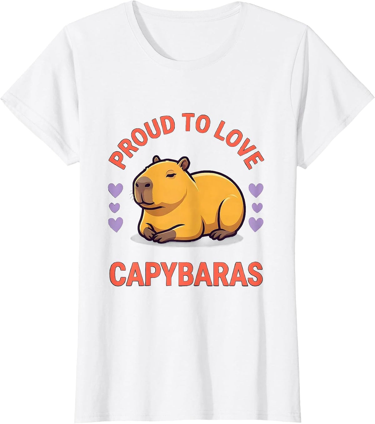 Proud To Love Capybaras Funny Capybara Gamer Meme Humor T-Shirt - White