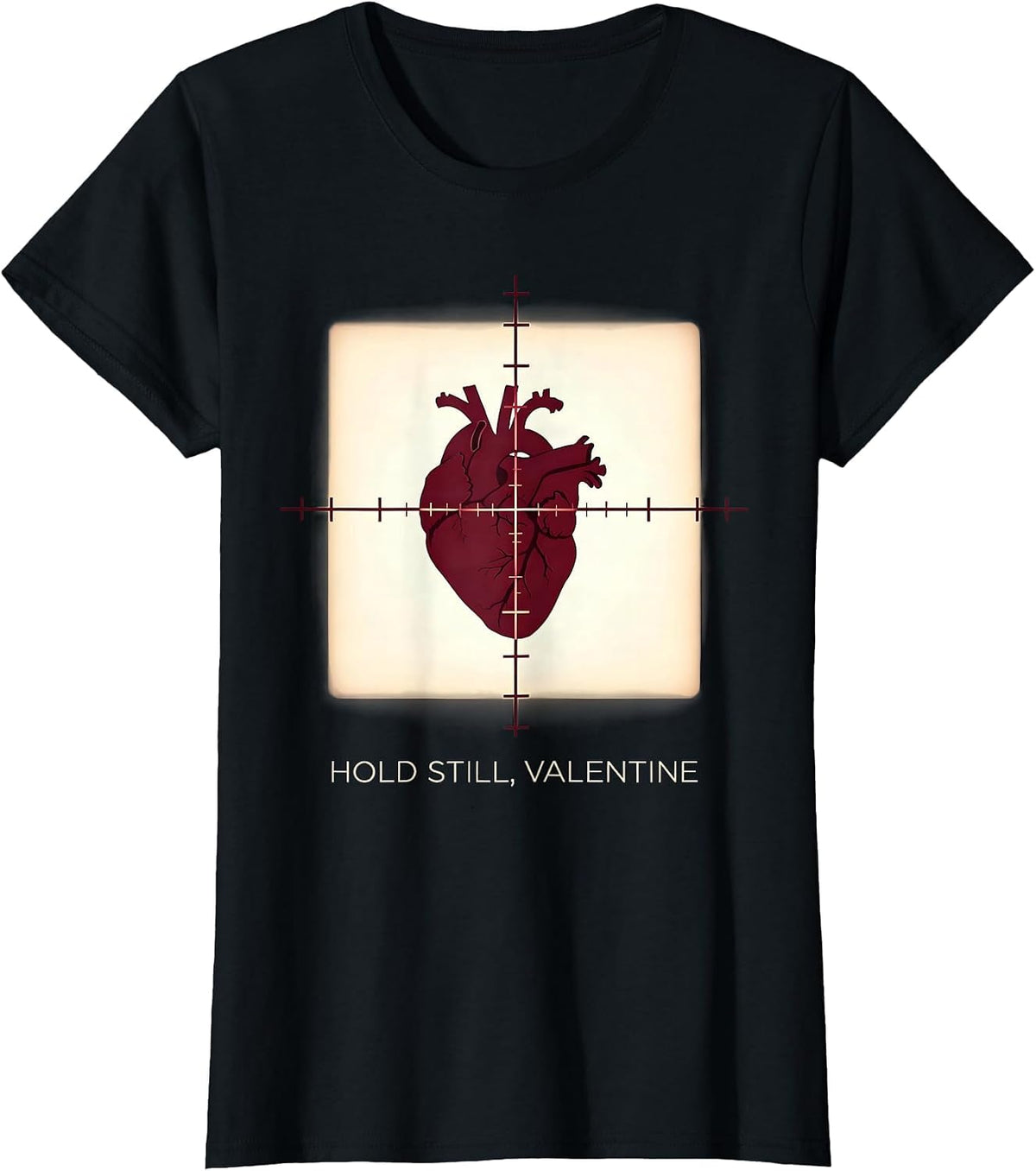 Hold Still Valentine Funny Radiology Tech Skeleton Humor T-Shirt - Black