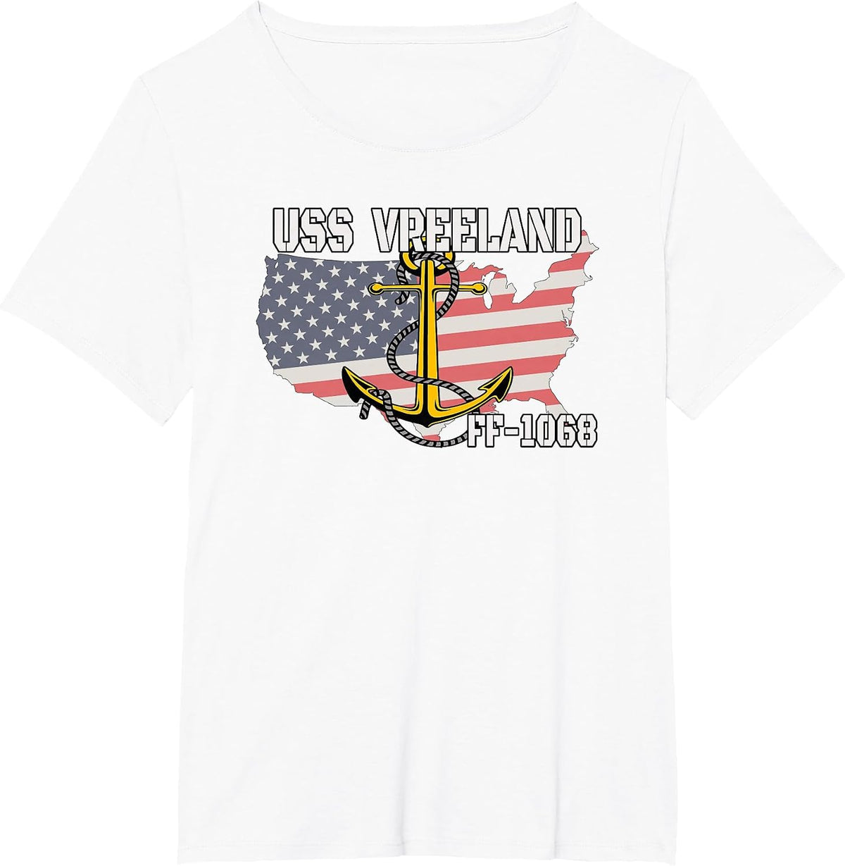 USS Vreeland FF-1068 Frigate Veterans Son Father Grandpa Dad T-Shirt - White