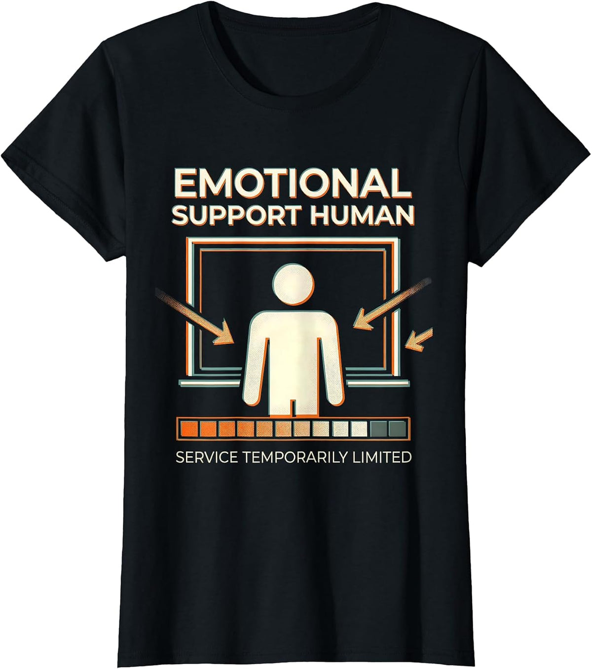 Women's Emotional Support Human / Service Temporarily Limited T-Shirt - Black