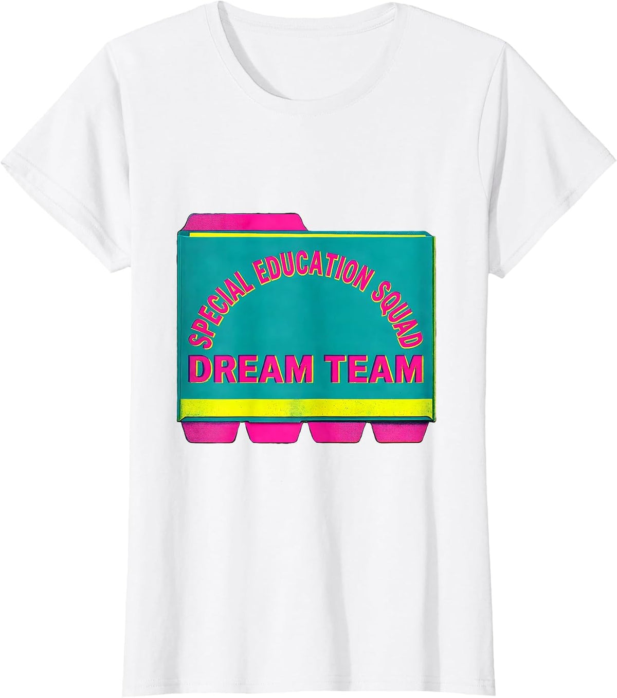 Women's Special Education Squad Dream Team Retro Teacher T-Shirt - White
