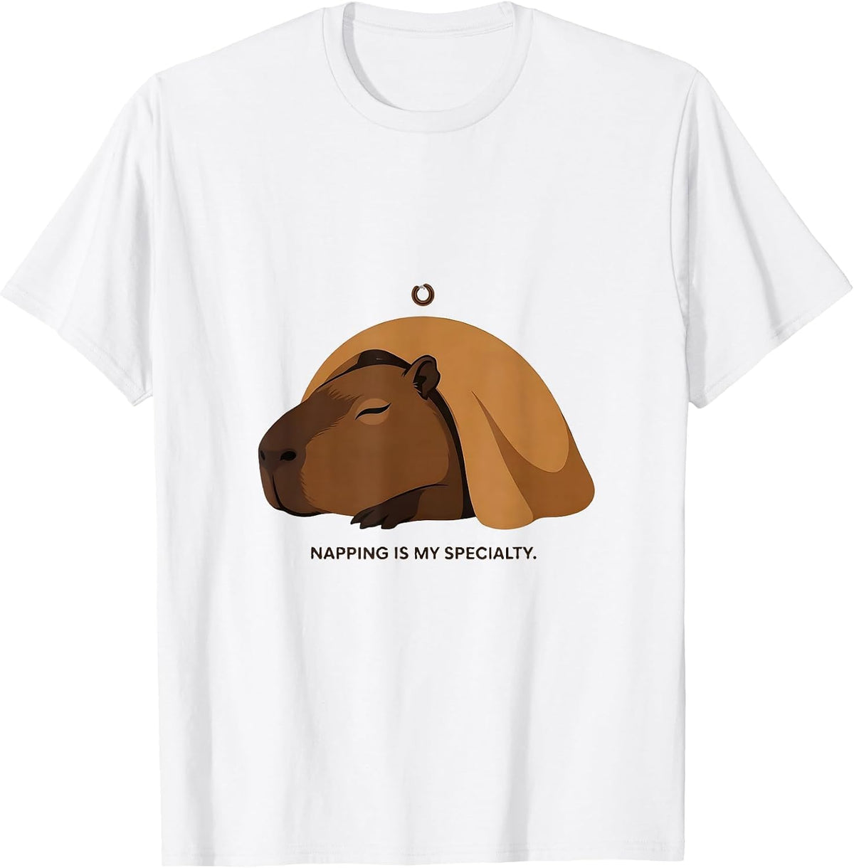 Napping Is My Specialty Cute Capybara Sleepwear Pajama Kids T-Shirt - White