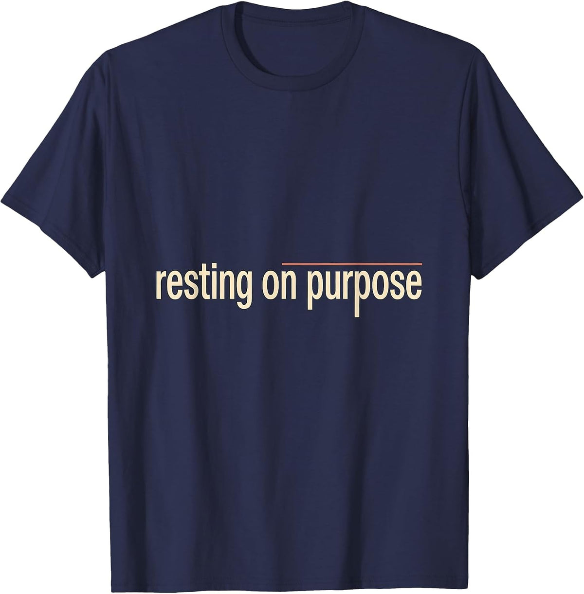 Resting On Purpose Cute Capybara Sleepybara Sleepwear Gift T-Shirt - Navy Blue