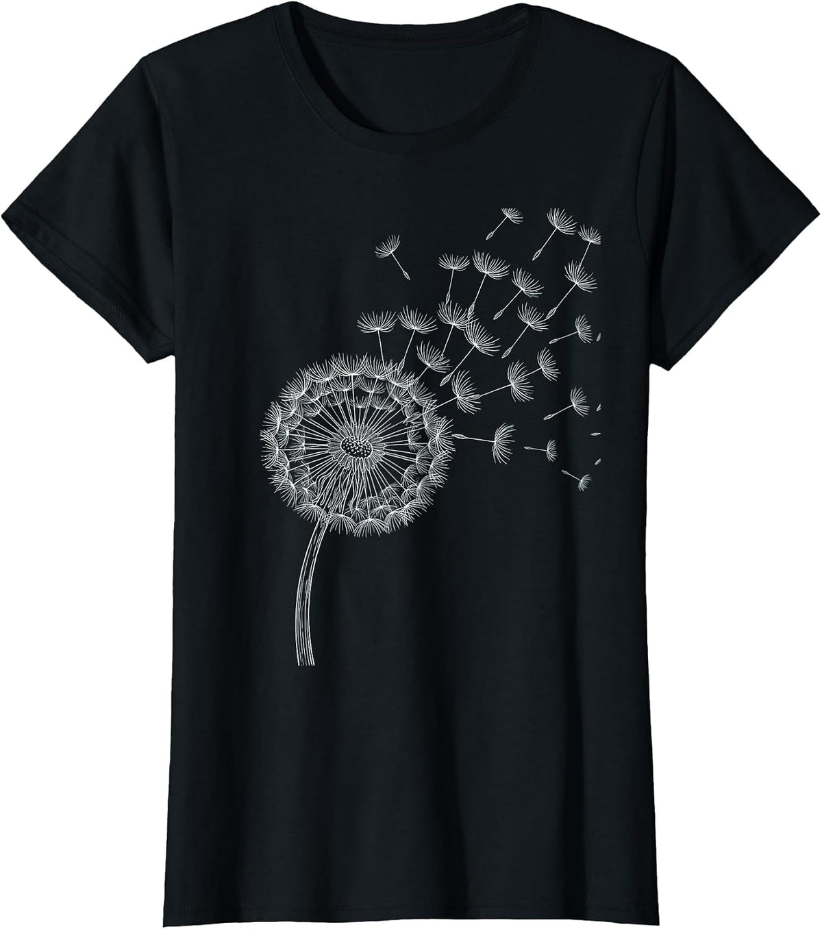 Women's Dandelion Seeds Suicide Prevention Awareness T-Shirt - Black