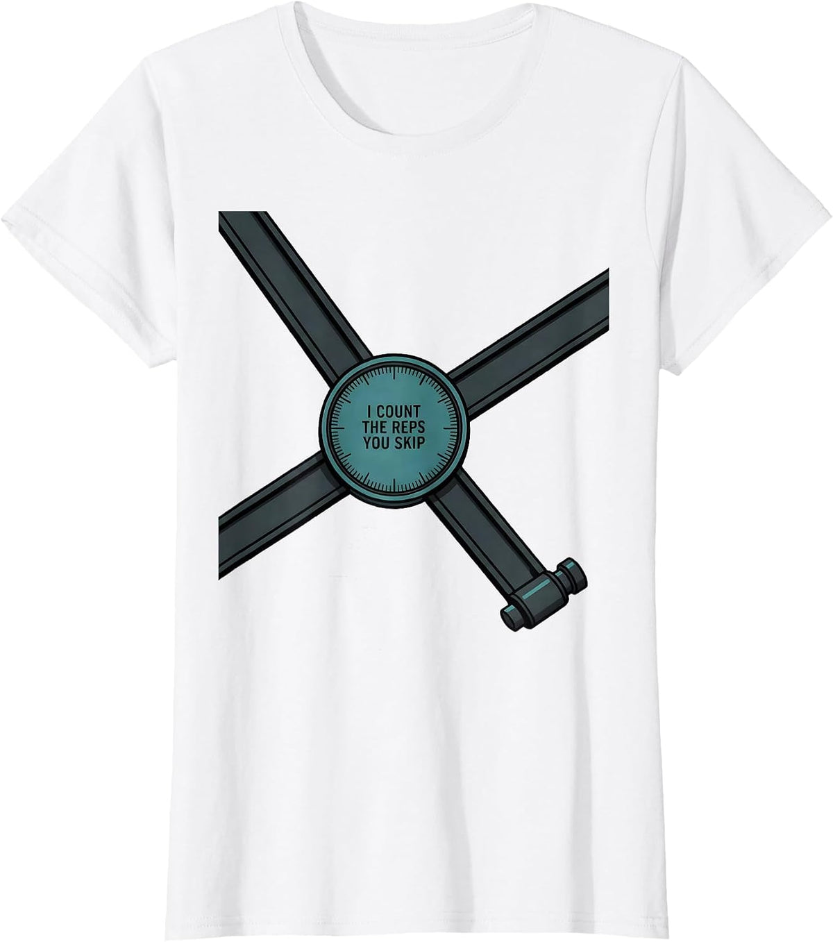 Women's I Count The Reps You Skip Funny Physical Therapist PT Humor T-Shirt - White