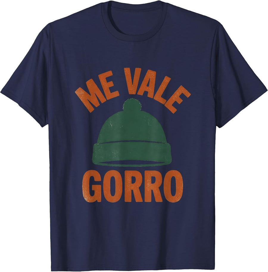 Me Vale Gorro Vintage Mexican Slang Humor Spanish Pun T-Shirt - Navy Blue