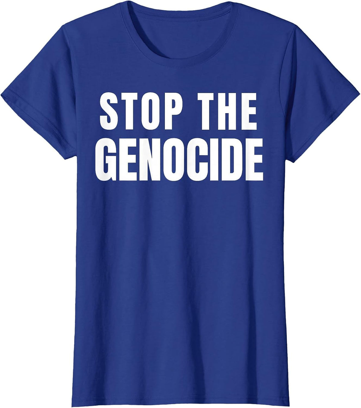 Stop The Genocide T-Shirt - Royal Blue