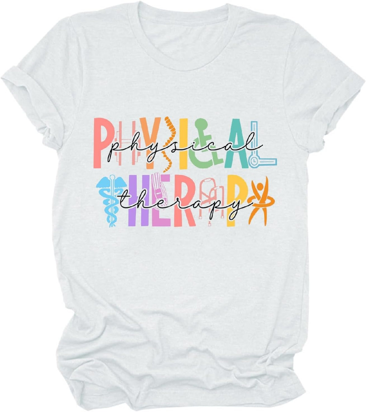 Physical Therapy Shirt Women Physical Therapist Graphic Tees Tops Pt Teacher T-Shirt Pediatric Physical Therapy Tshirt -