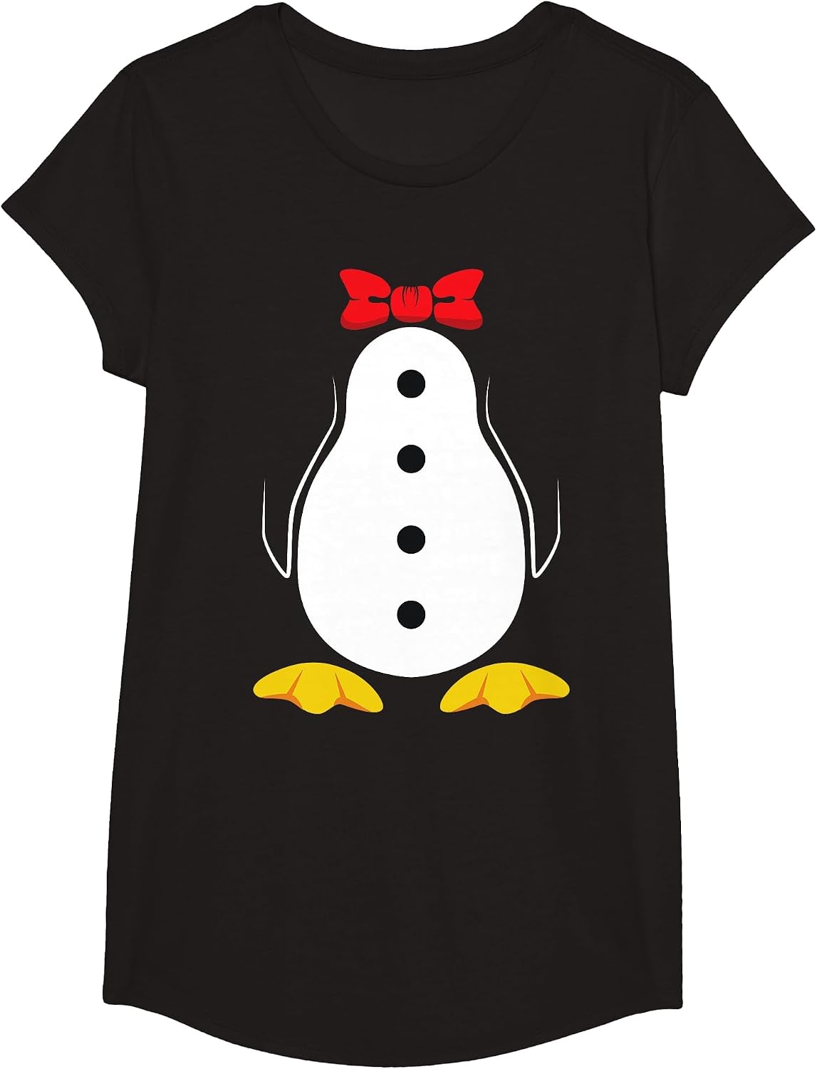Penguin Kids Halloween Costume Design for Boys Girls T-Shirt - Girls Black