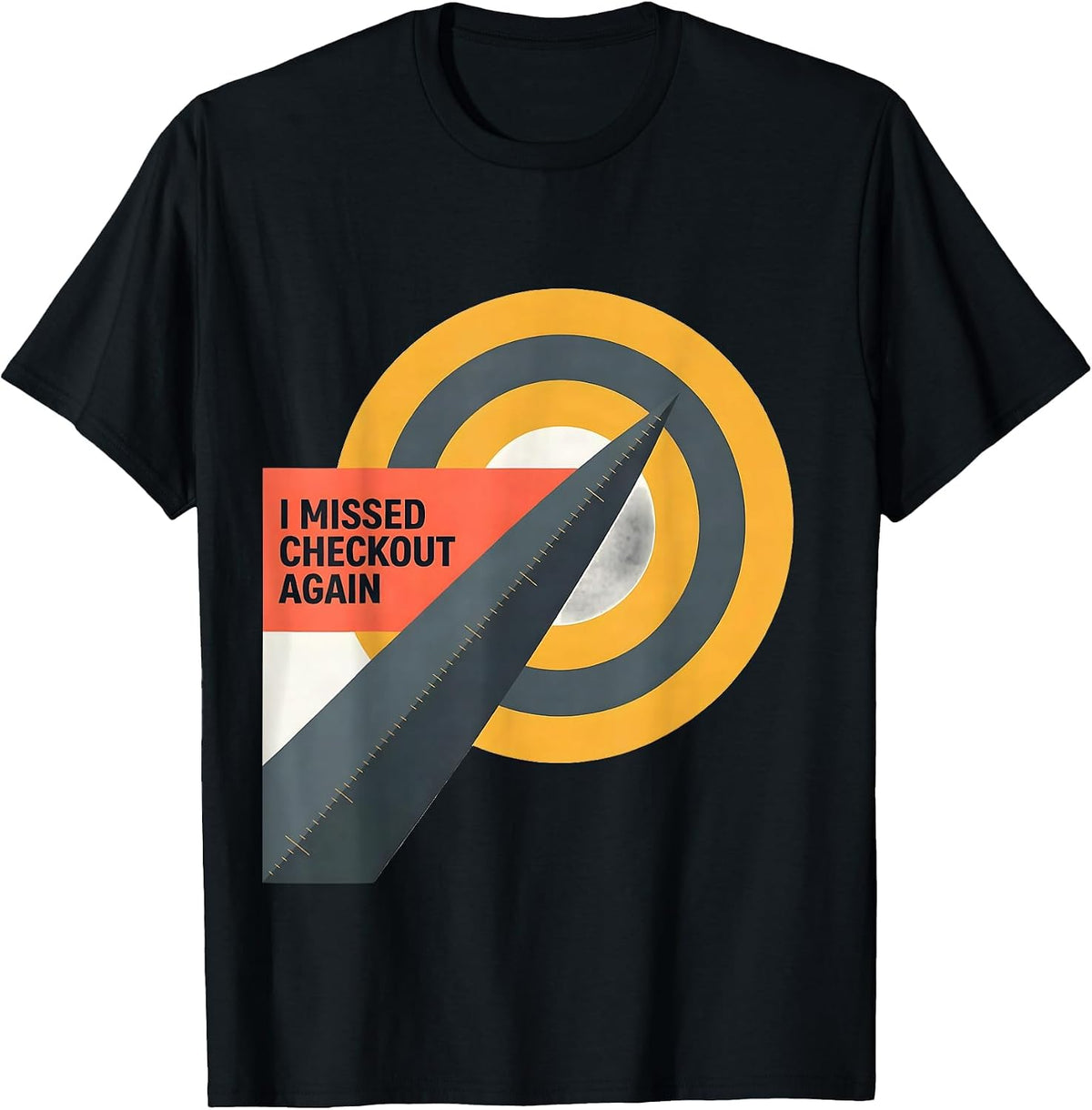 Men's I Missed Checkout Again Funny Dart Player Beer League Humor T-Shirt - Black