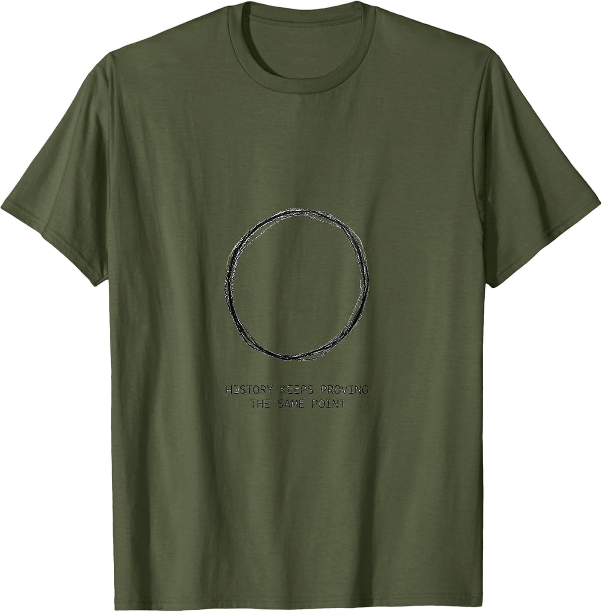 History Keeps Proving The Same Point Funny History Teacher T-Shirt - Olive Green
