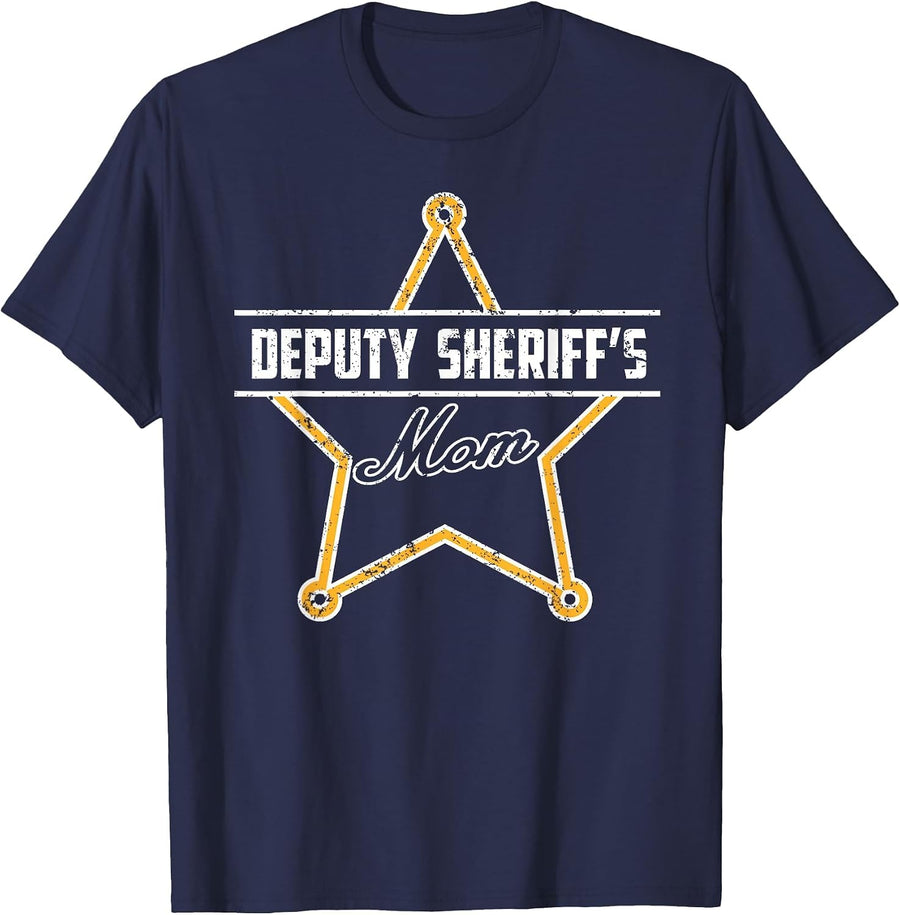 My Son is A Sheriff Deputy My Daughter is A Deputy Sheriff T-Shirt - Navy Blue