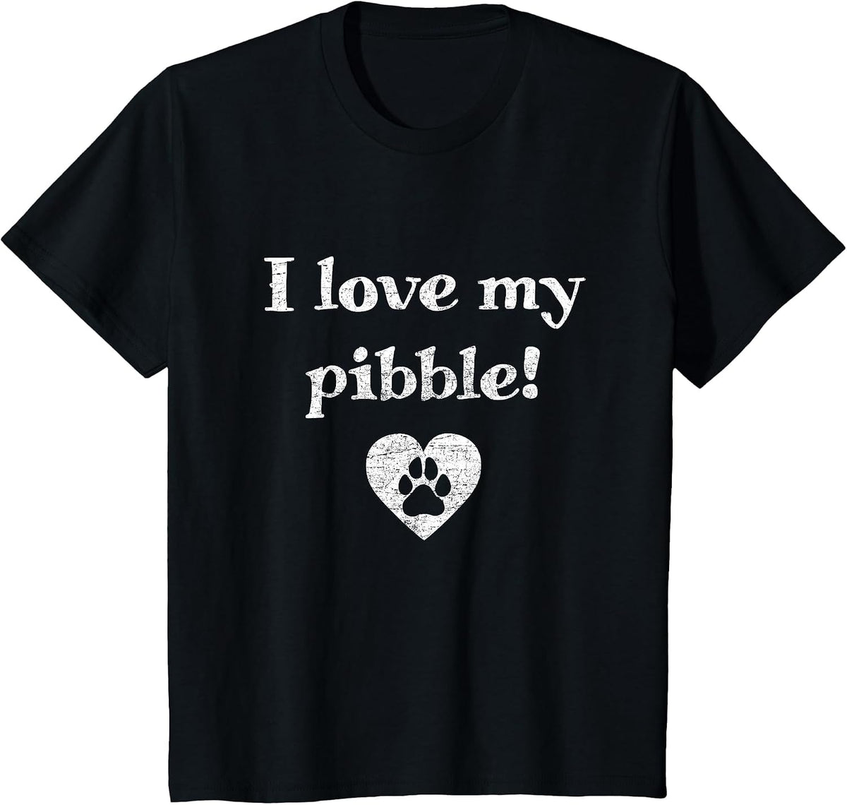 I Love My pibble! Pit Bull Puppy Dog Pitbull t-Shirt T-Shirt - Black