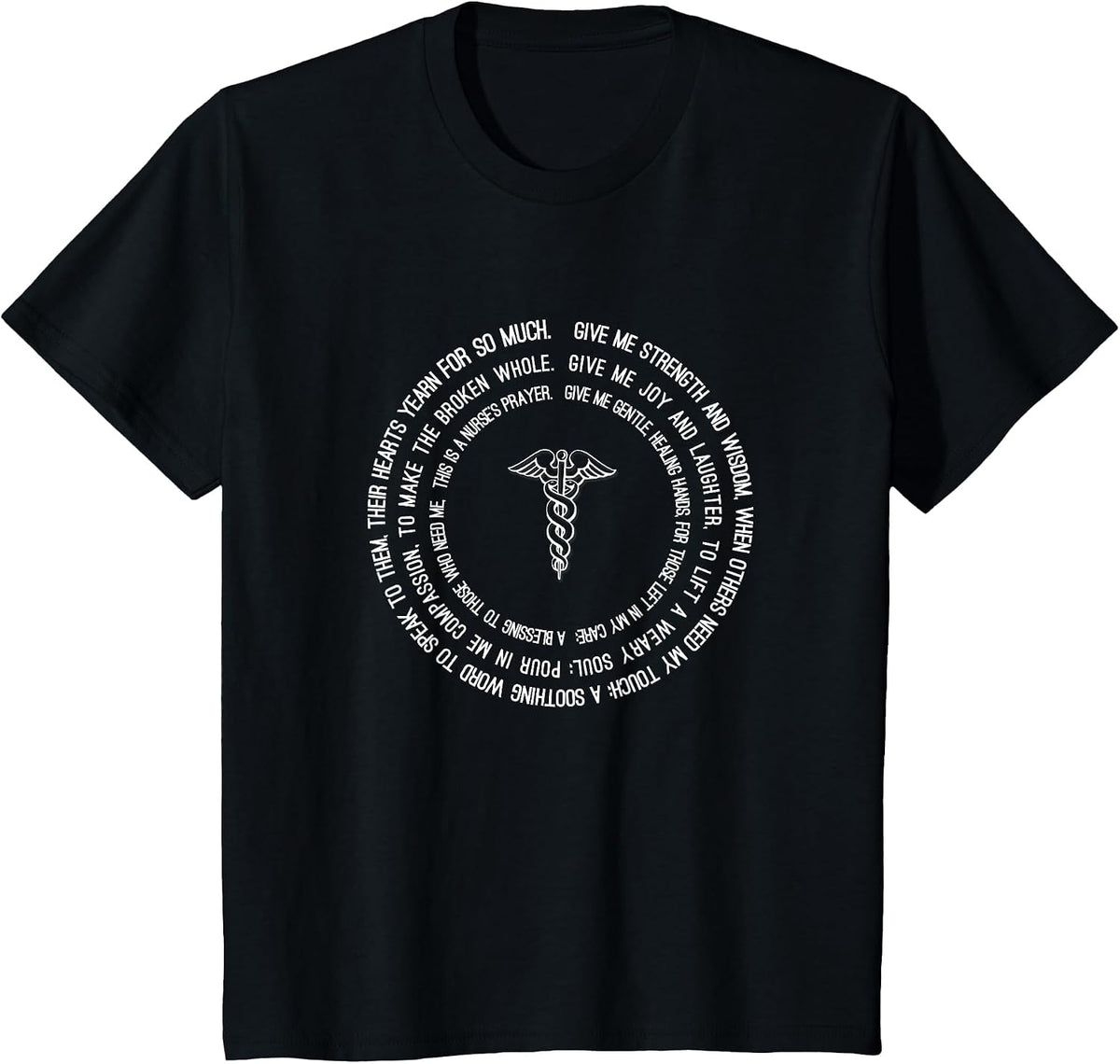 Nurse Prayer Christian Blessing Nursing School Graduation T-Shirt - Black