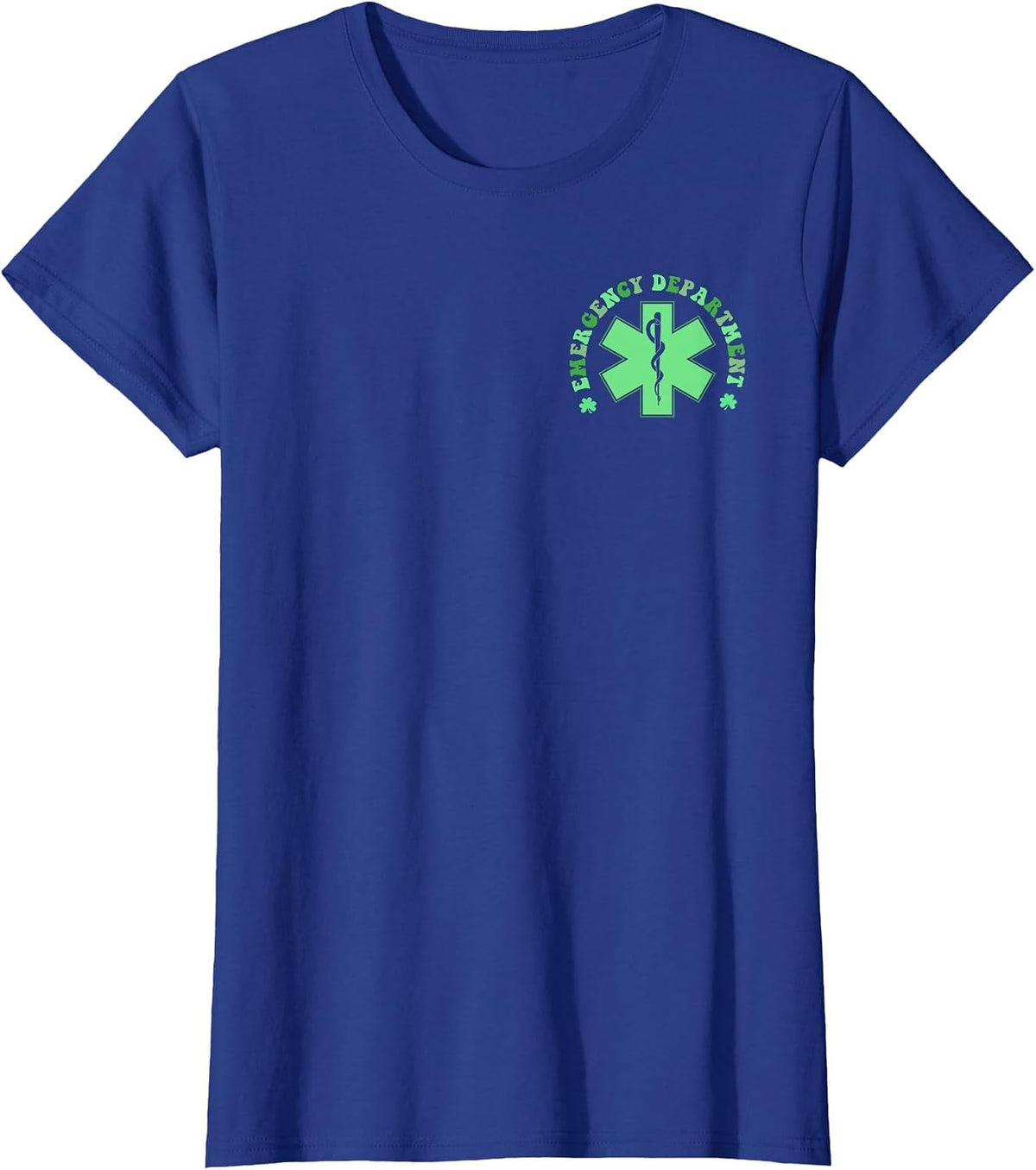 Retro Emergency Department ER Nurse St Patricks Day T-Shirt - Royal Blue
