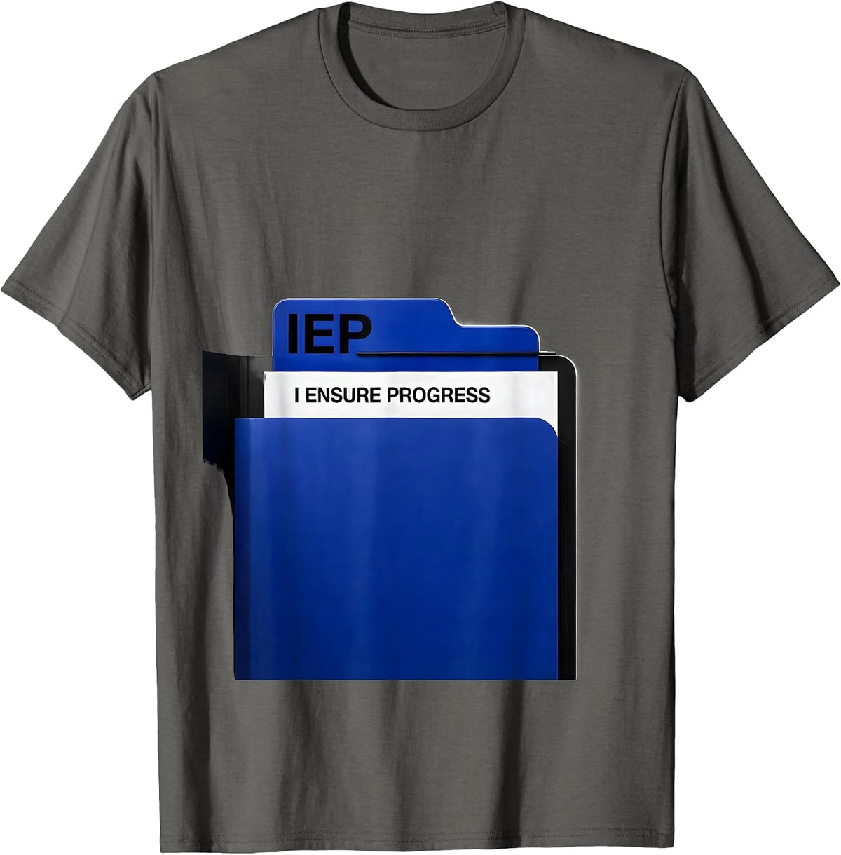 Men's IEP — I Ensure Progress Special Education Teacher Autism T-Shirt - Asphalt Grey
