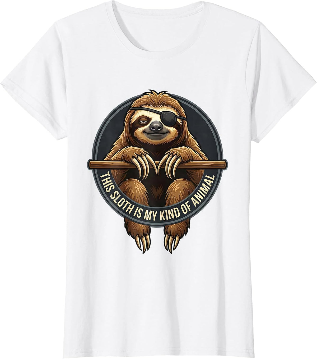 Women's This Sloth Is My Kind Of Animal Funny Sloth Lover Humor T-Shirt - White