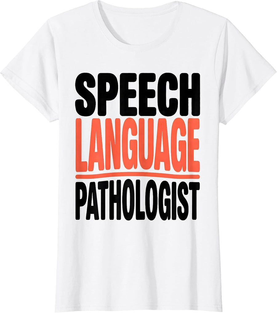 Women's Speech Language Pathologist Retro Floral SLP Therapist T-Shirt - White