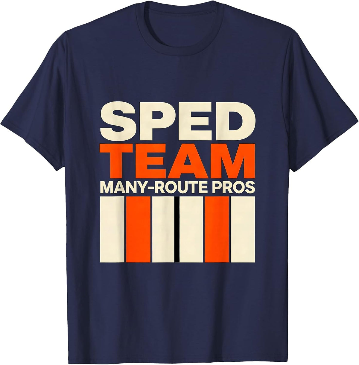 SPED Team Many-Route Pros Special Education Teacher T-Shirt - Navy Blue