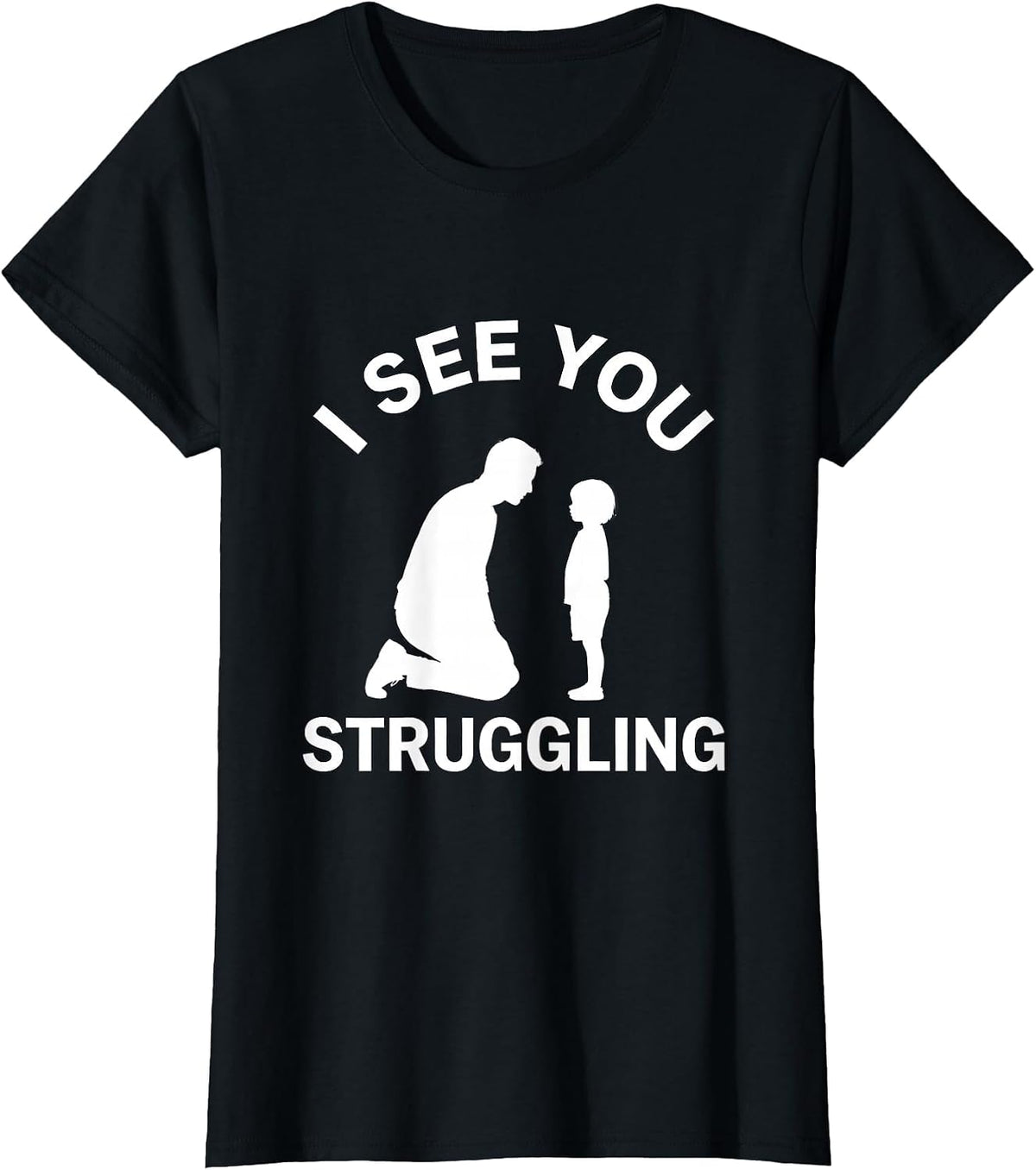 I See You Struggling School Psychologist Design T-Shirt - Black