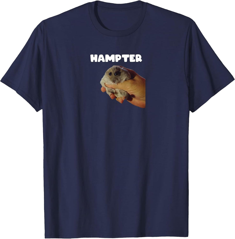 HAMPTER Meme T-Shirt - Navy Blue