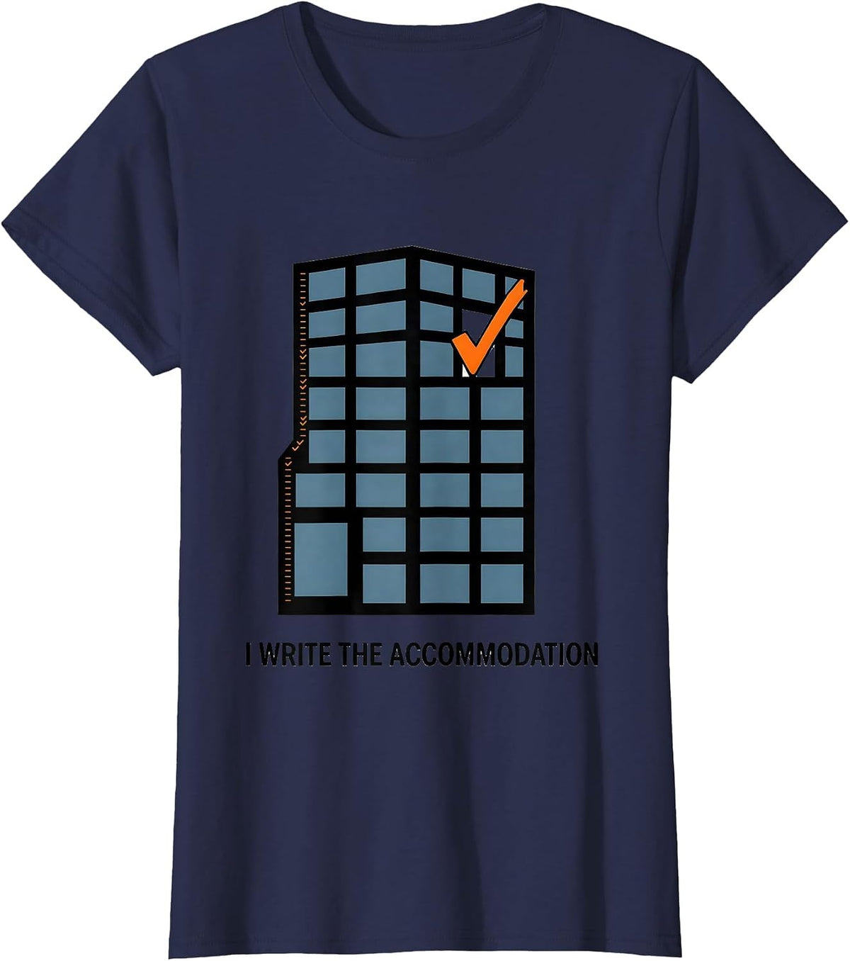 Women's I Write The Accommodation Special Education Teacher Sped T-Shirt - Navy Blue