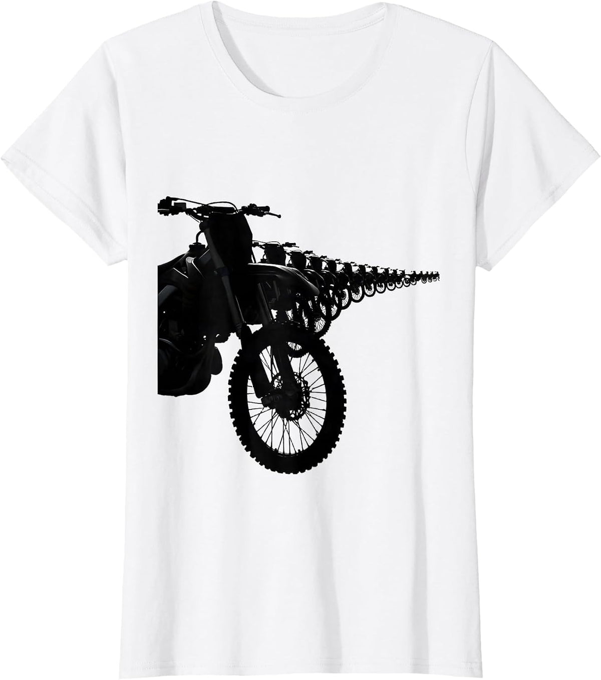 Women's Dirt Bike Silhouette Biker Motocross Hobby Gift T-Shirt - White
