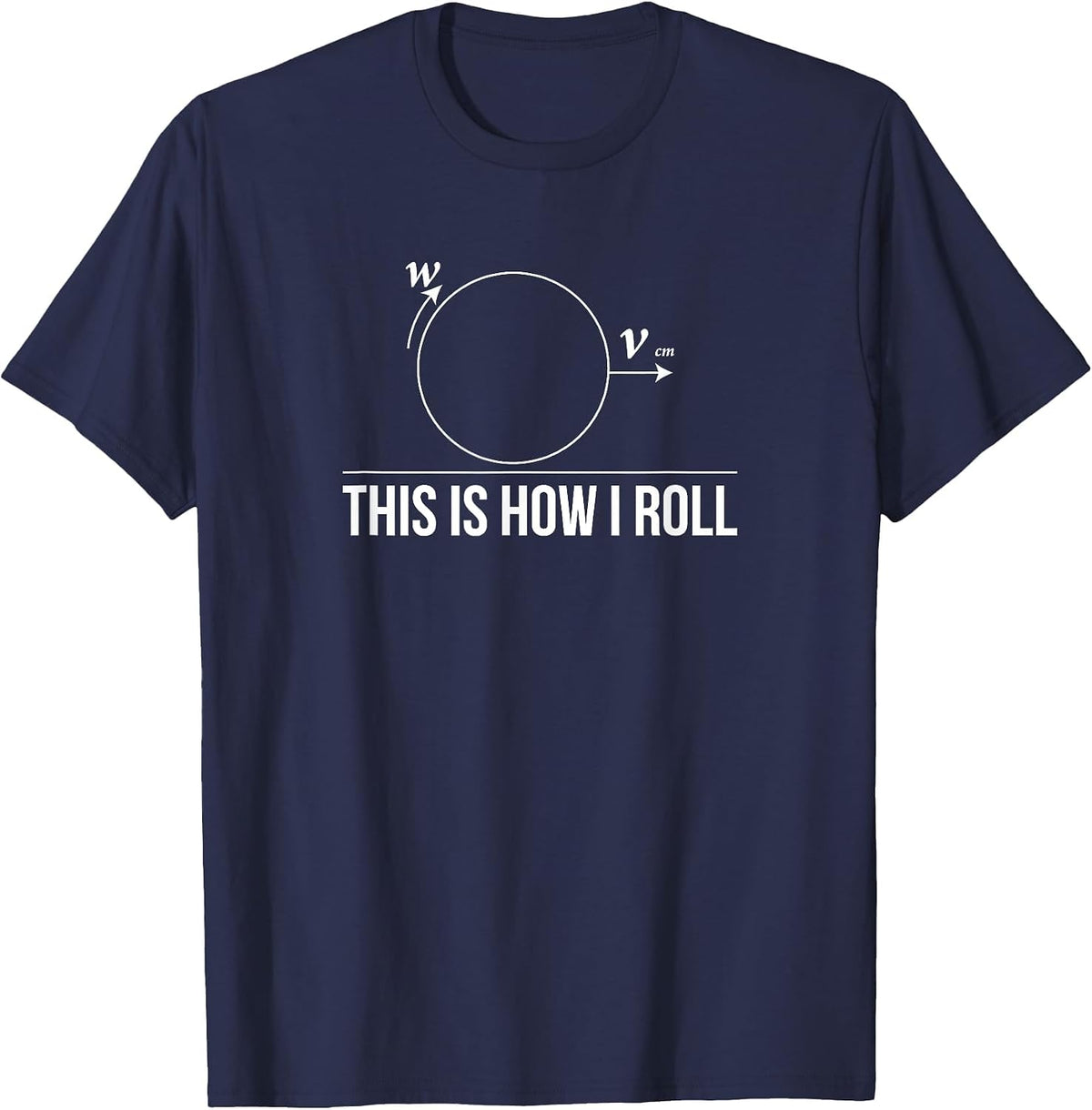 This is How I roll Sarcasm Novelty Shirt Math Funny Math T-Shirt - Navy Blue