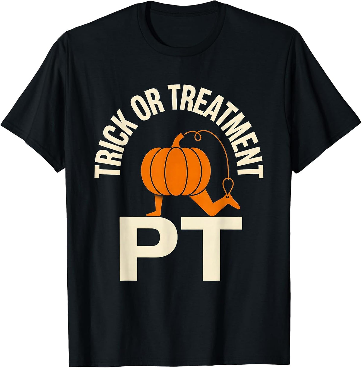 Men's Trick Or Treatment PT Physical Therapy Halloween Therapist T-Shirt - Black