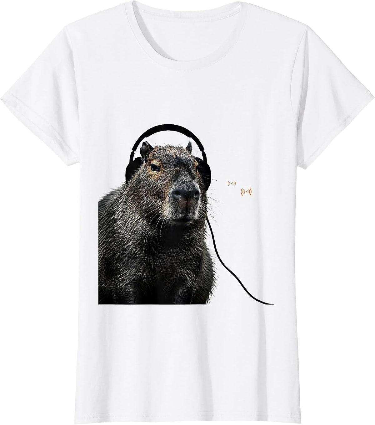 Capybara Gamer Minimalist Funny Animal Lover T-Shirt - White